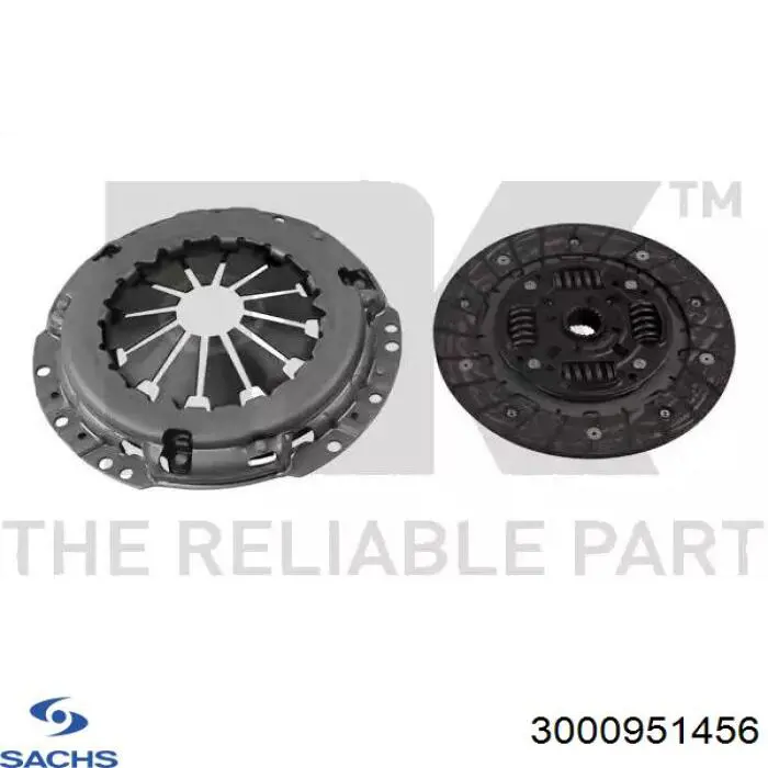 Комплект зчеплення (3 частини) Sachs 3000951456 ціна, від 128.37 USD