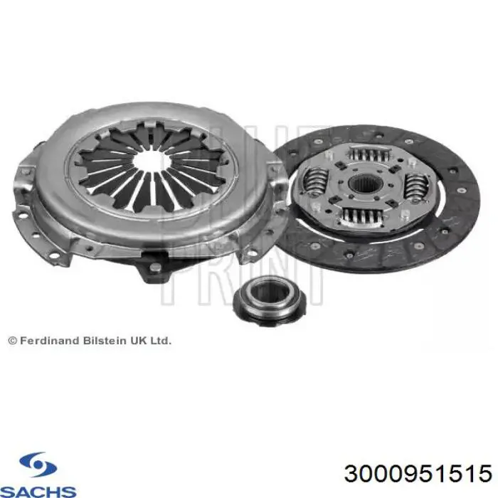 Комплект зчеплення (3 частини) Sachs 3000951515 ціна, від 87.23 USD