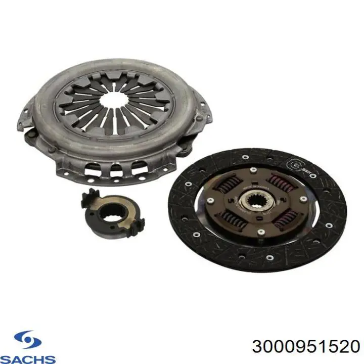 Комплект зчеплення (3 частини) Sachs 3000951520 ціна, від 170.94 USD
