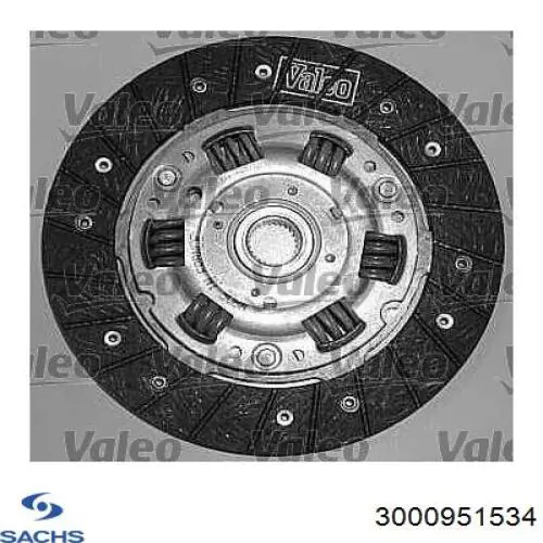 Купити 3000951534 Sachs Комплект зчеплення (диск, корзина, підшипник)