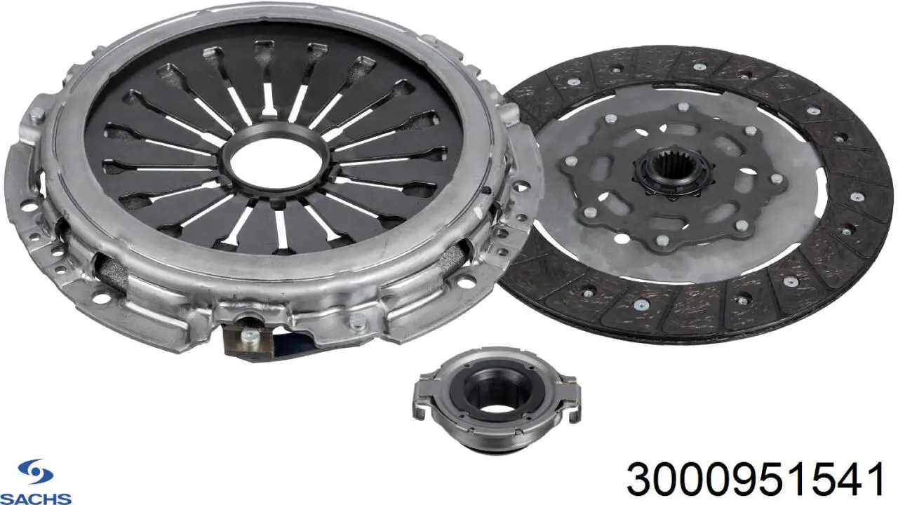 Комплект зчеплення (3 частини) Sachs 3000951541 ціна, від 153.70 USD