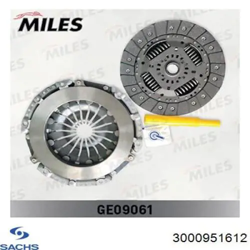 Комплект зчеплення (3 частини) Sachs 3000951612 ціна, від 137.07 USD