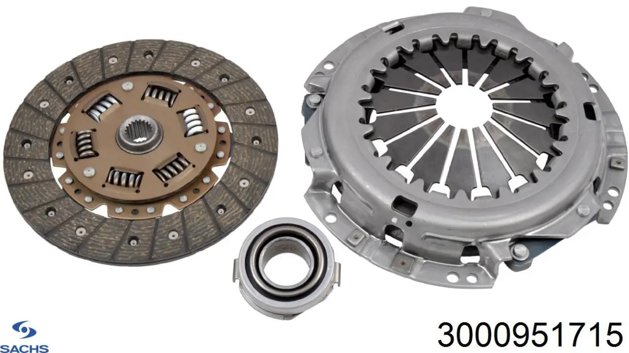 Комплект зчеплення (3 частини) Sachs 3000951715 ціна, від 148.71 USD