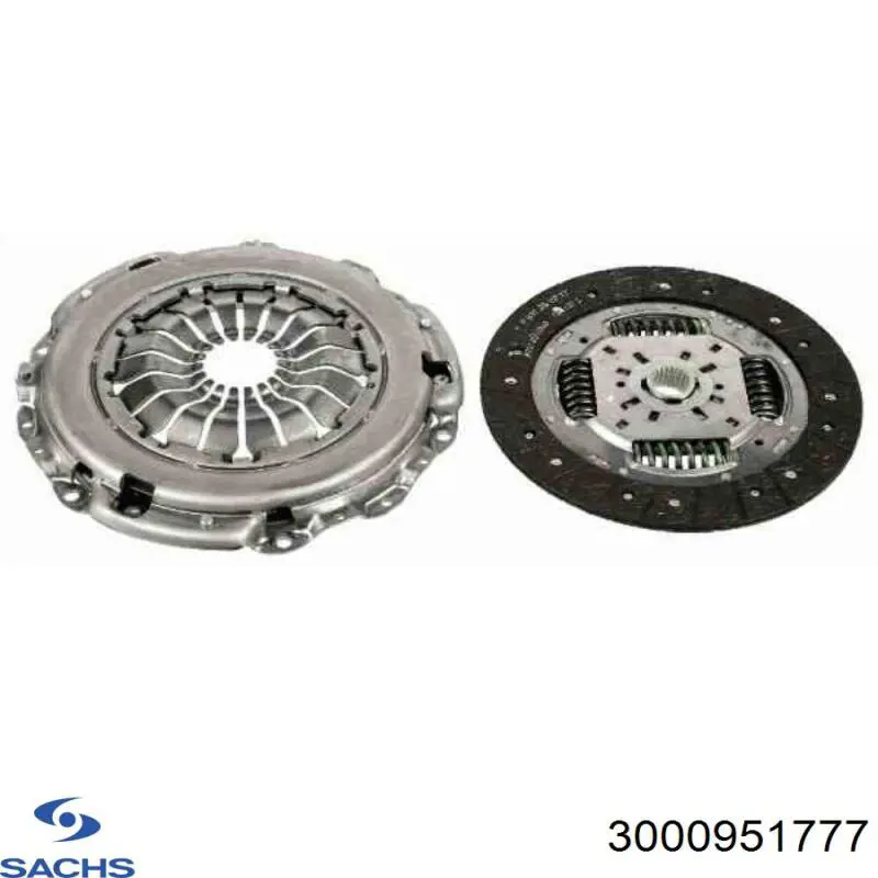 Комплект зчеплення (3 частини) Sachs 3000951777 ціна, від 114.00 USD