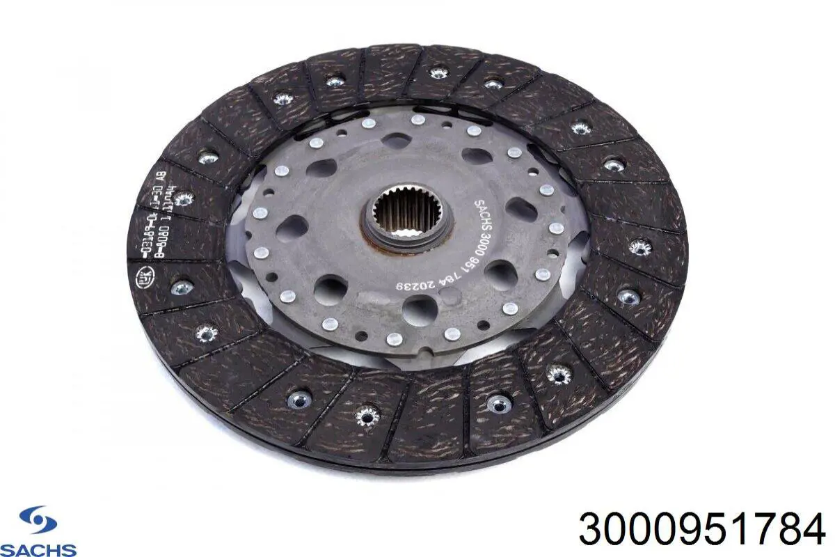 3000951784 Sachs комплект зчеплення (3 частини)