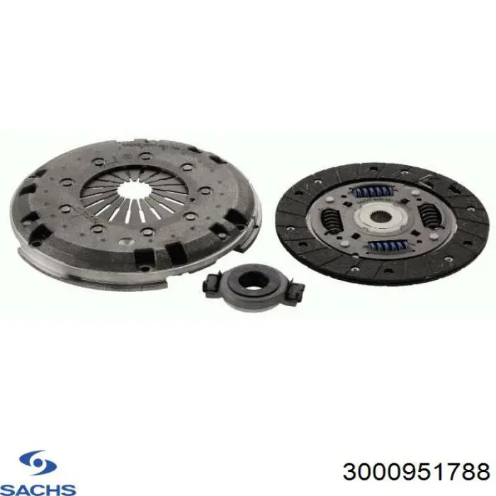 Комплект зчеплення (3 частини) Sachs 3000951788 ціна, від 175.02 USD