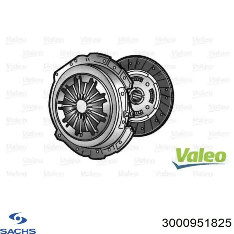 Комплект зчеплення (3 частини) Sachs 3000951825 ціна, від 340.21 USD