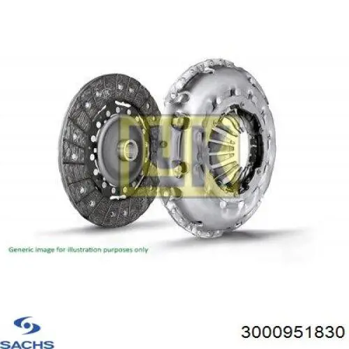 Купити 3000951830 Sachs Комплект зчеплення (диск, корзина, підшипник)