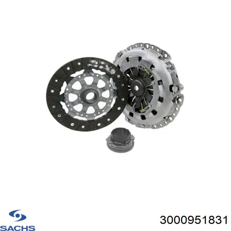 Комплект зчеплення (3 частини) Sachs 3000951831 ціна, від 241.62 USD