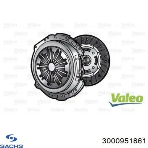 Комплект зчеплення (3 частини) Sachs 3000951861 ціна, від 318.96 USD