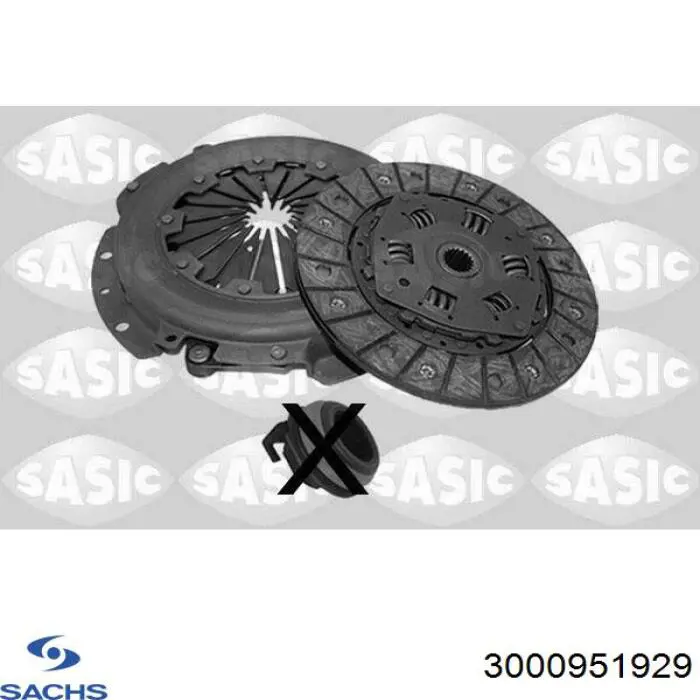 Купити 3000951929 Sachs Комплект зчеплення (диск, корзина, підшипник)