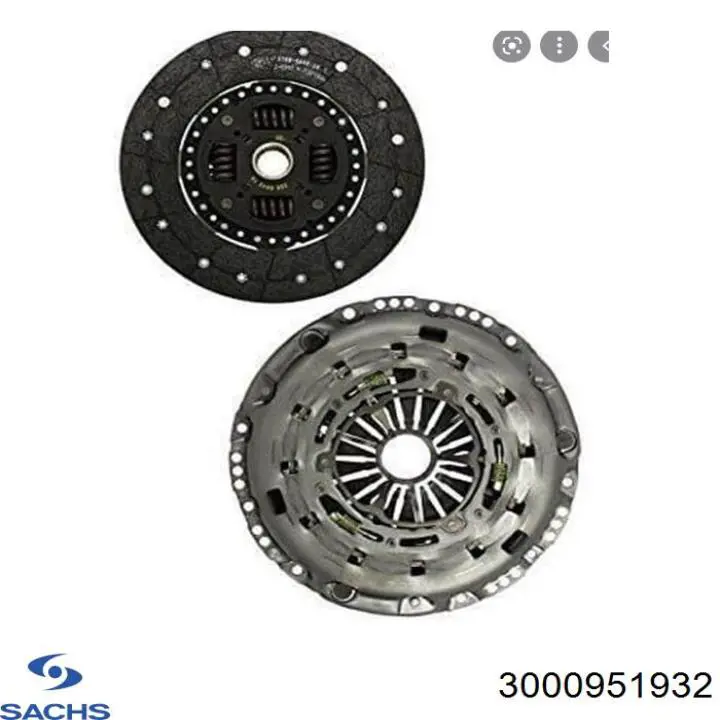 Комплект зчеплення (3 частини) Sachs 3000951932 ціна, від 330.43 USD