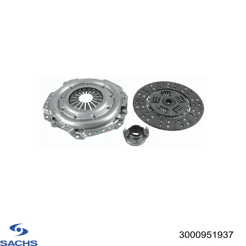 Комплект зчеплення (3 частини) Sachs 3000951937 ціна, від 236.74 USD