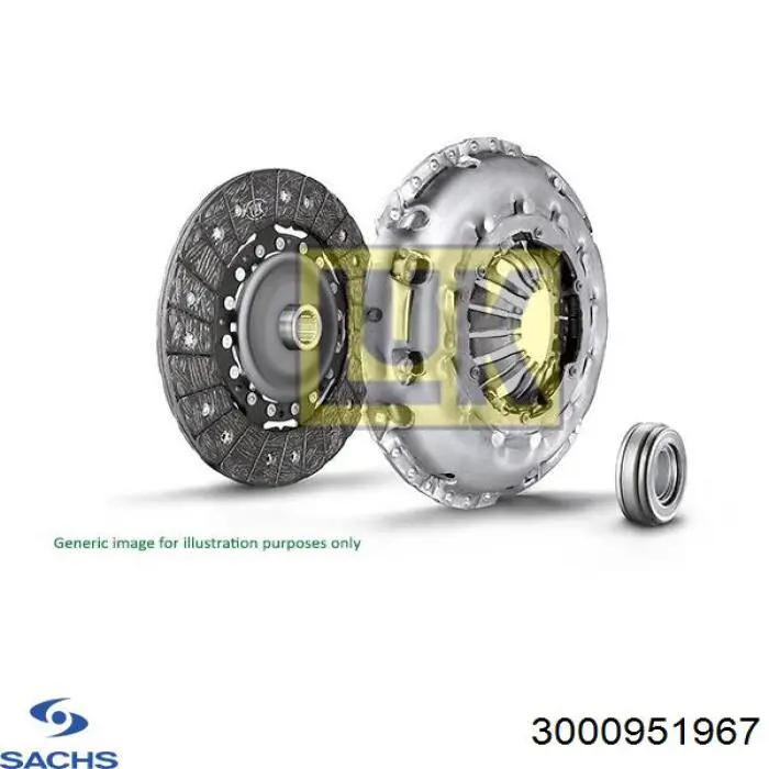 Купити 3000951967 Sachs Комплект зчеплення (диск, корзина, підшипник)