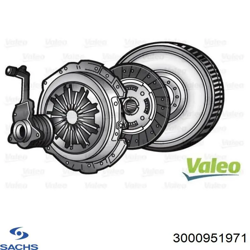 Купити 3000951971 Sachs Комплект зчеплення (диск, корзина, підшипник)