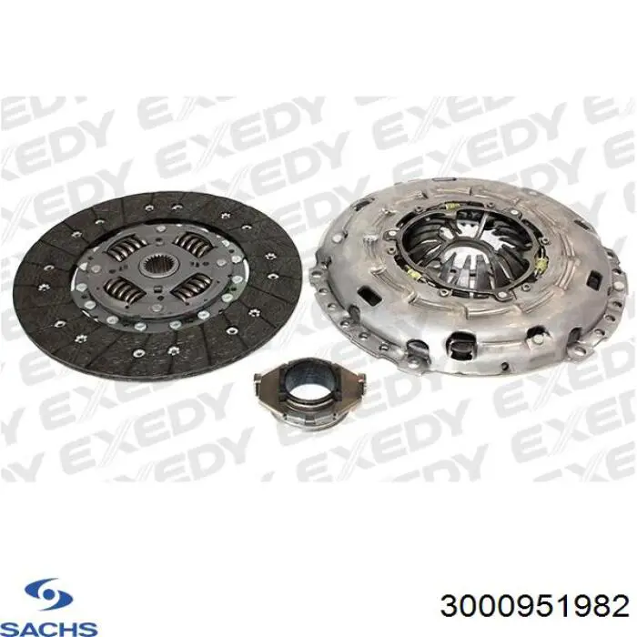 Комплект зчеплення (3 частини) Sachs 3000951982 ціна, від 345.80 USD