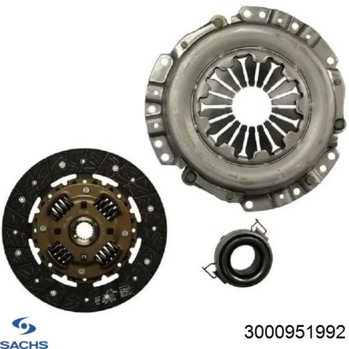 Комплект зчеплення (3 частини) Sachs 3000951992 ціна, від 85.84 USD