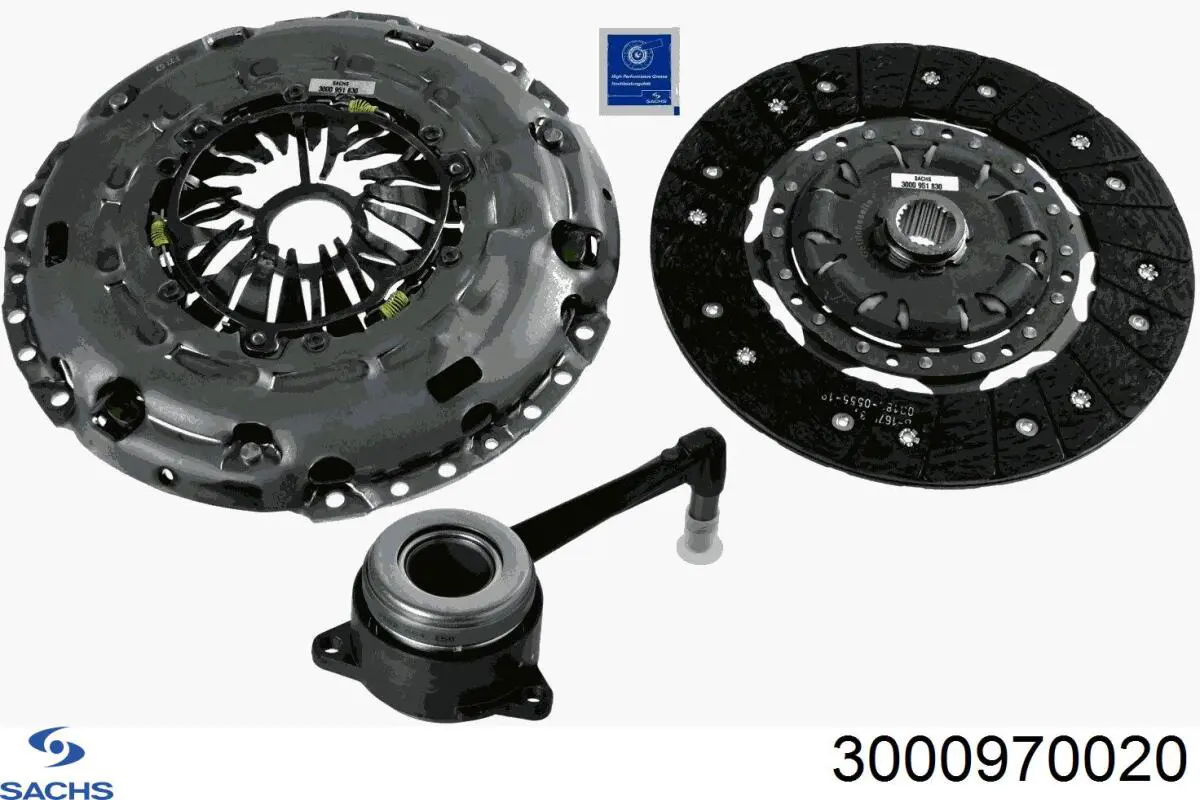 Комплект зчеплення (3 частини) Sachs 3000970020 ціна, від 229.89 USD