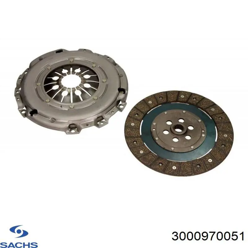 Купити 3000970051 Sachs Комплект зчеплення (диск, корзина, підшипник)