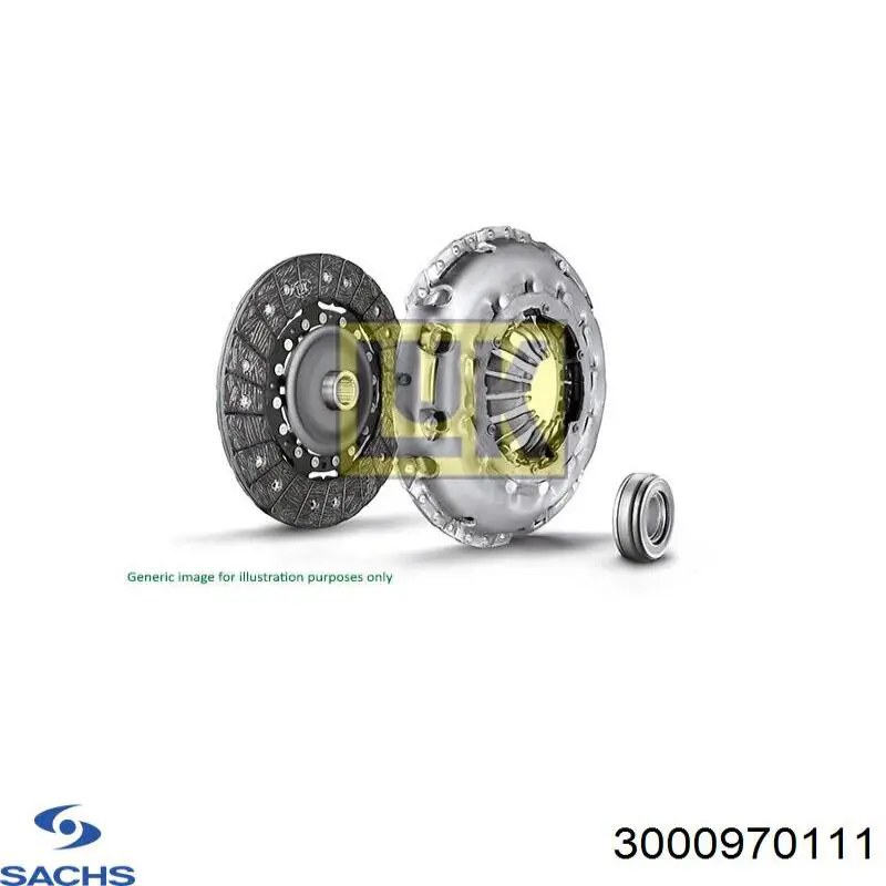 Купити 3000970111 Sachs Комплект зчеплення (диск, корзина, підшипник)