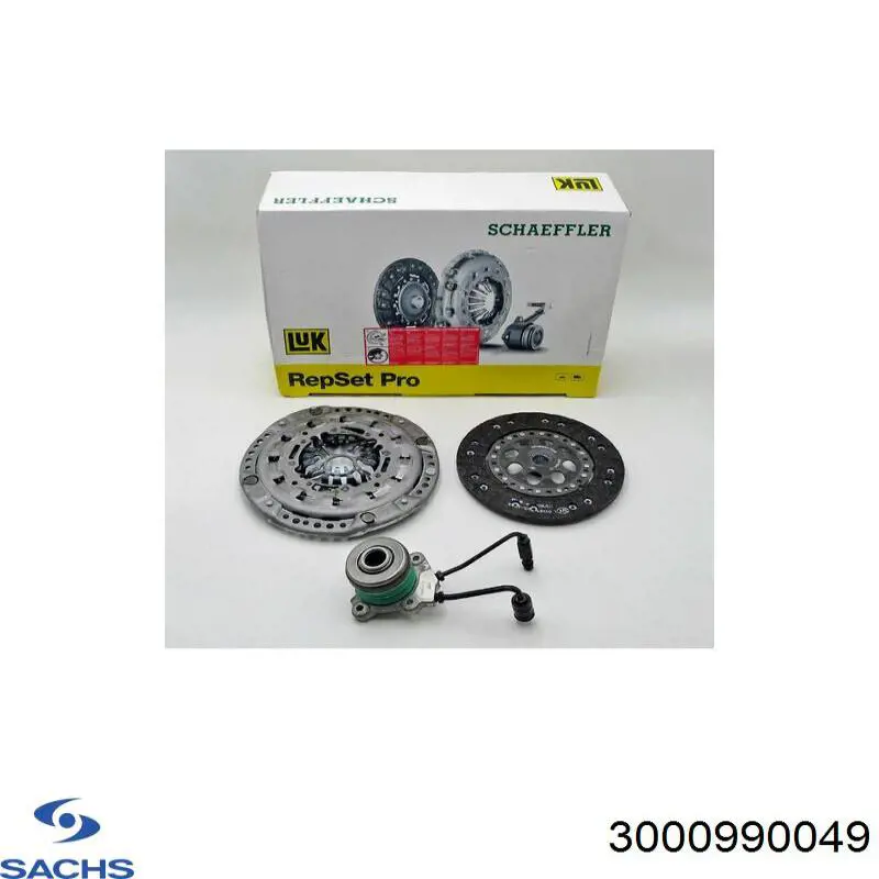 Комплект зчеплення (3 частини) Sachs 3000990049 ціна, від 325.68 USD
