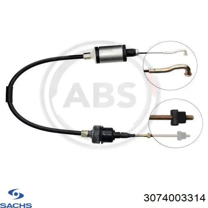3074003314 Sachs Трос зчеплення