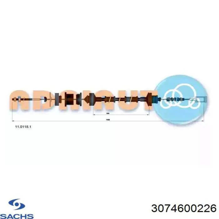 Купити 3074600226 Sachs Трос зчеплення