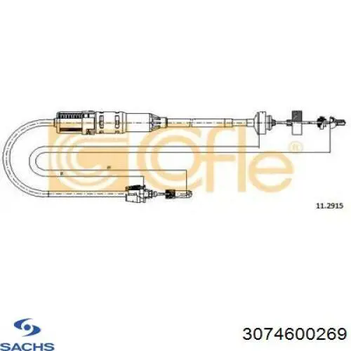 Трос зчеплення Sachs 3074600269 ціна, від 27.06 USD