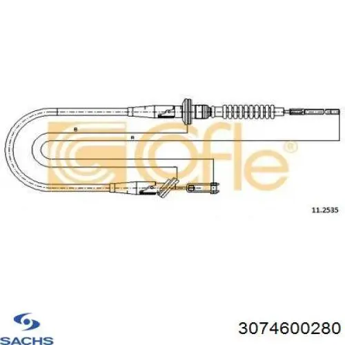 Трос зчеплення 3074600280 Sachs