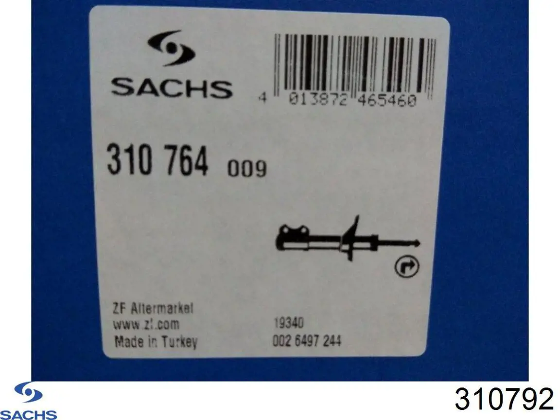 Купити 310792 Sachs Амортизатор передньої підвіски