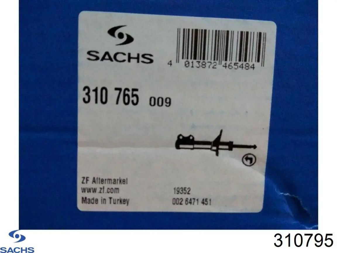 Купити 310795 Sachs Амортизатор передньої підвіски