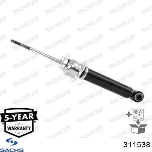 Амортизатор задній Sachs 311538 ціна, від 55.47 USD