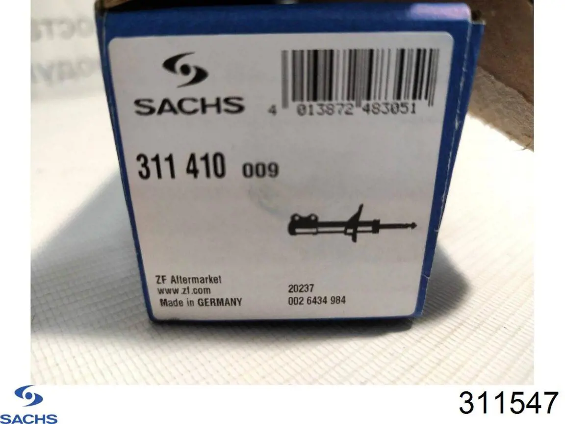 311547 Sachs амортизатор задній