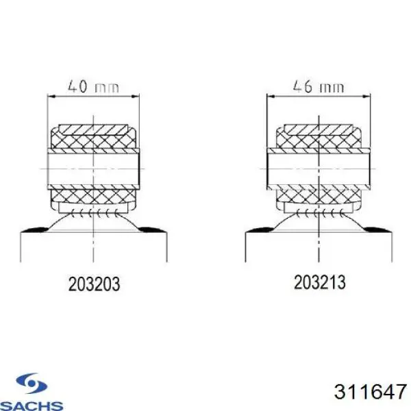 Амортизатор задній Sachs 311647 ціна, від 22.80 USD