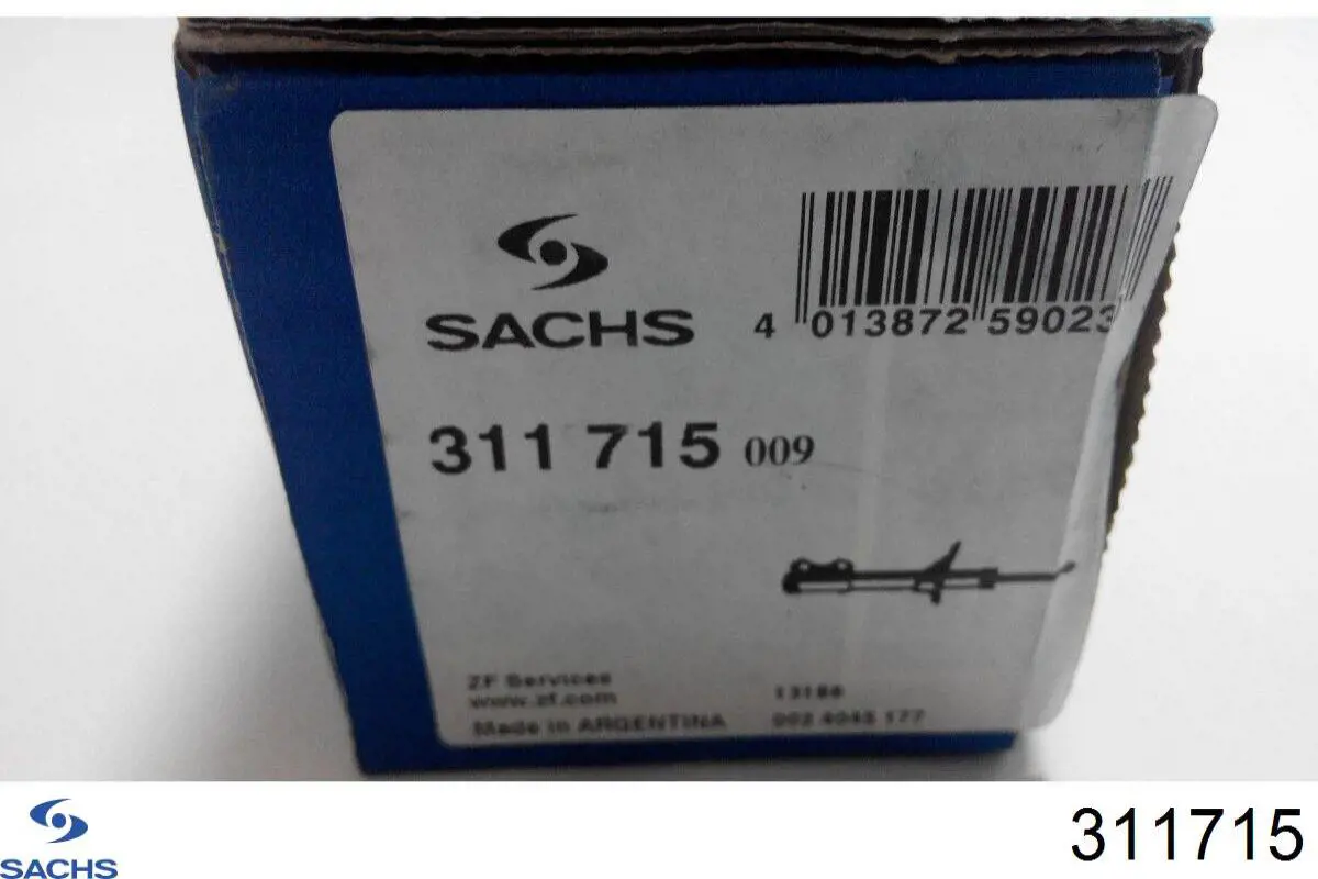 311715 Sachs амортизатор задній