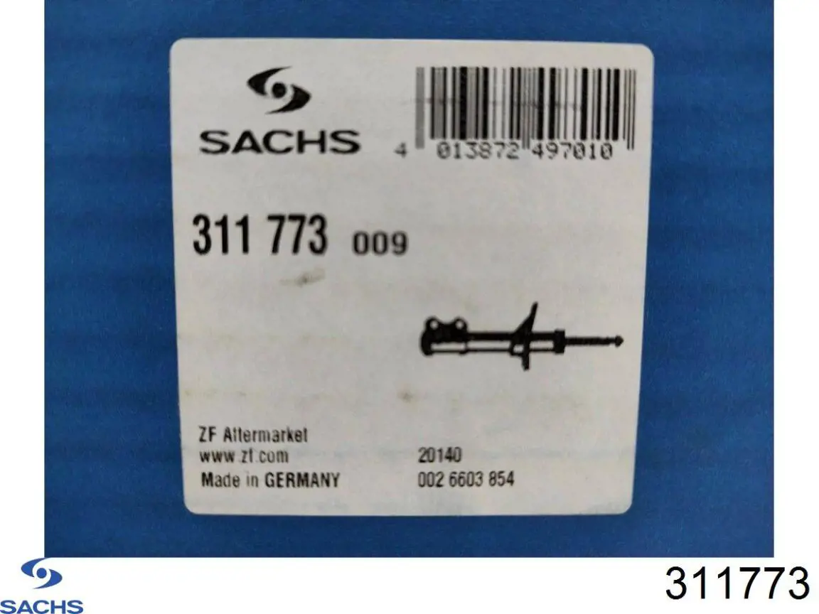 311773 Sachs Амортизатори задні