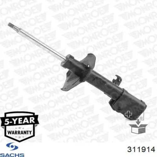 Амортизатор передньої підвіски, лівий Sachs 311914 ціна, від 60.81 USD