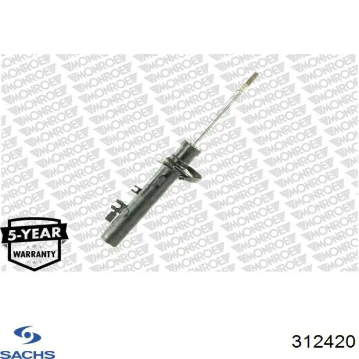 Амортизатор передньої підвіски, лівий Sachs 312420 ціна, від 40.67 USD