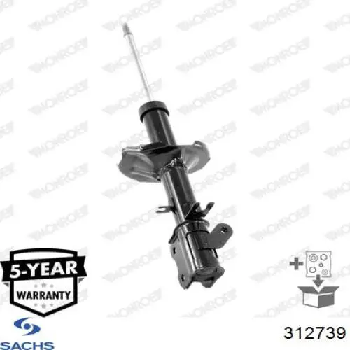 312739 Sachs Амортизатор задній, правий