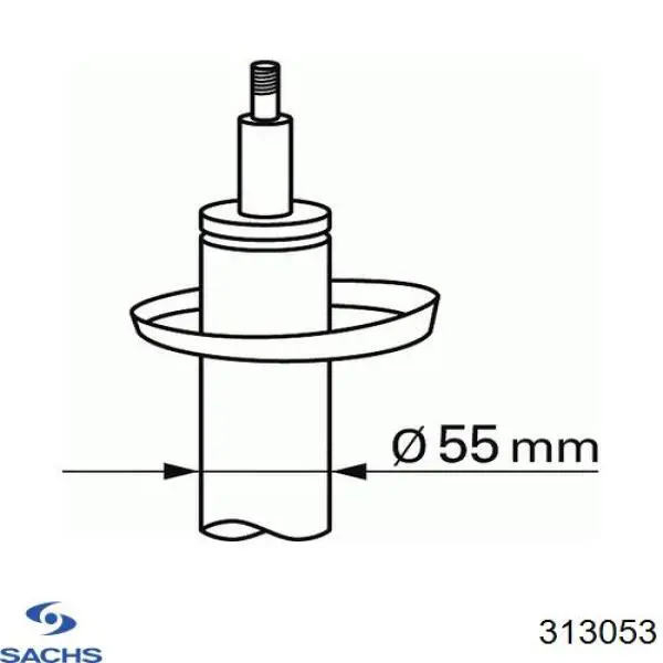 Амортизатор передній 313053 Sachs