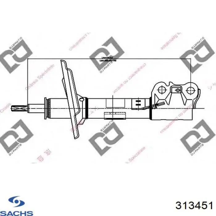 Купити 313451 Sachs Амортизатора передній лівий