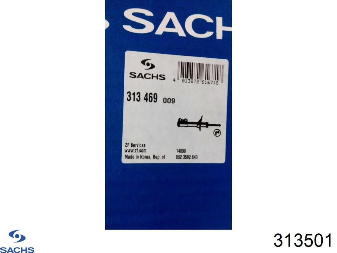 Стойка амортизатора передняя Sachs 313501 ціна, від 93.36 USD