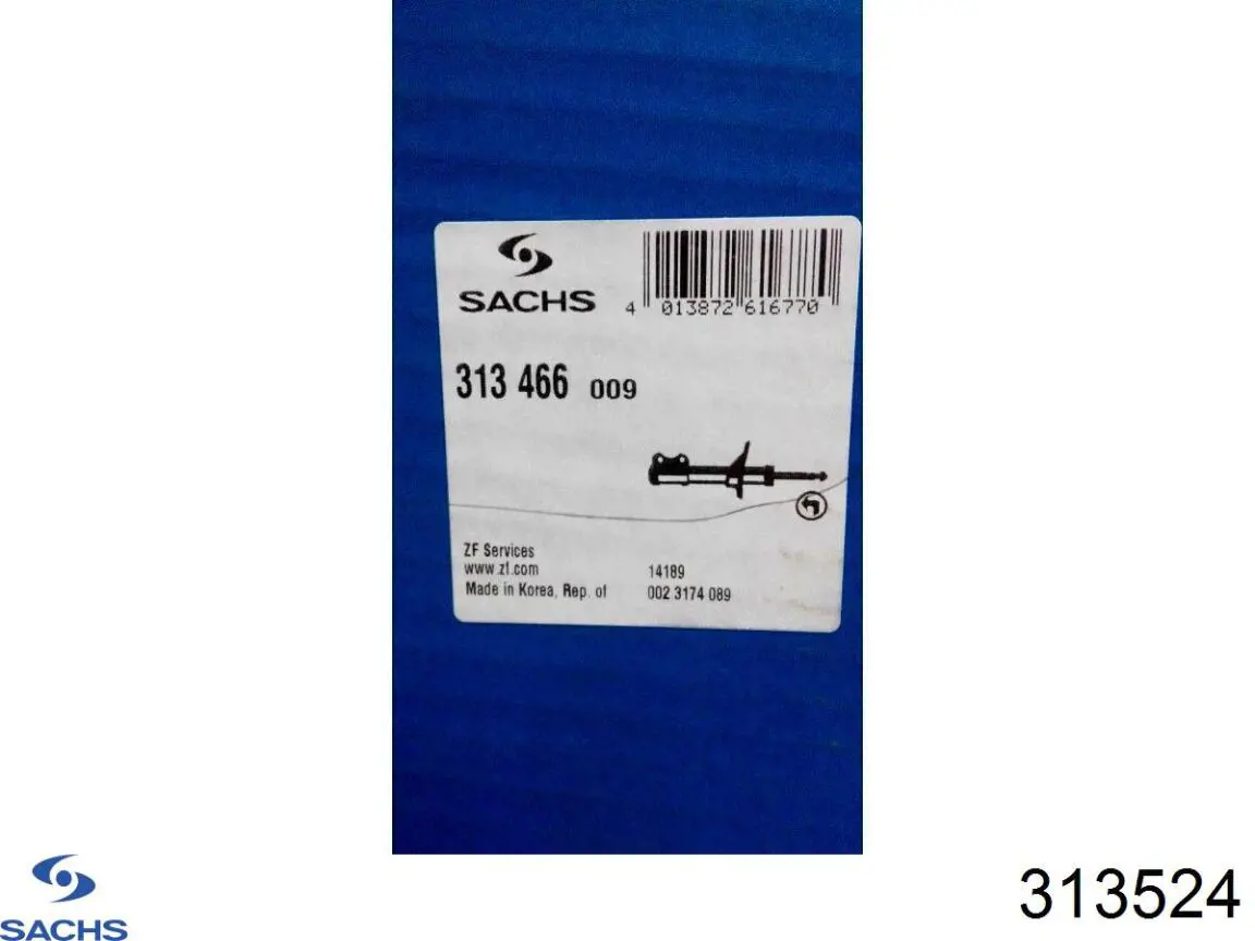Амортизатор передній, правий 313524 Sachs