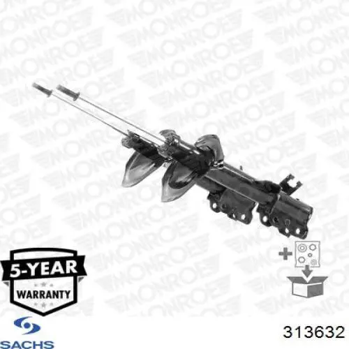 Купити 313632 Sachs Амортизатор задній, лівий