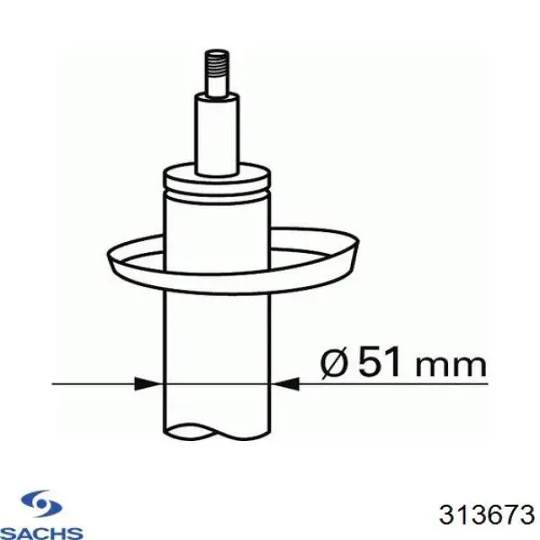 Купити 313673 Sachs Амортизатор передній, правий