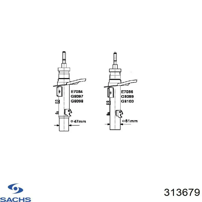 Стійка передня, ліва Sachs 313679