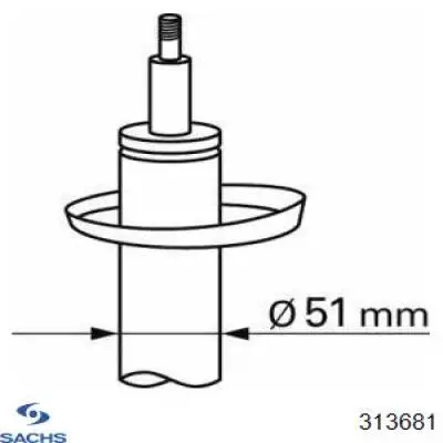 Купити 313681 Sachs Амортизатор передній, правий