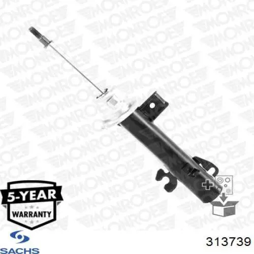 Купити 313739 Sachs Амортизатор передній, правий