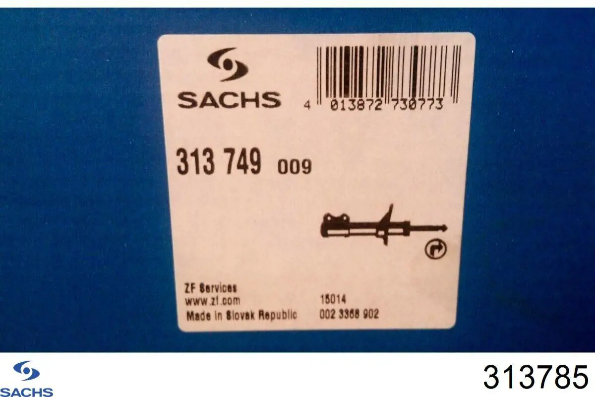 Амортизатор задній 313785 Sachs