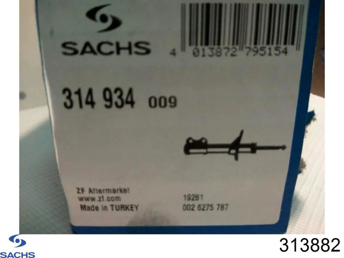 Амортизатор передньої підвіски, лівий Sachs 313882 ціна, від 50.62 USD